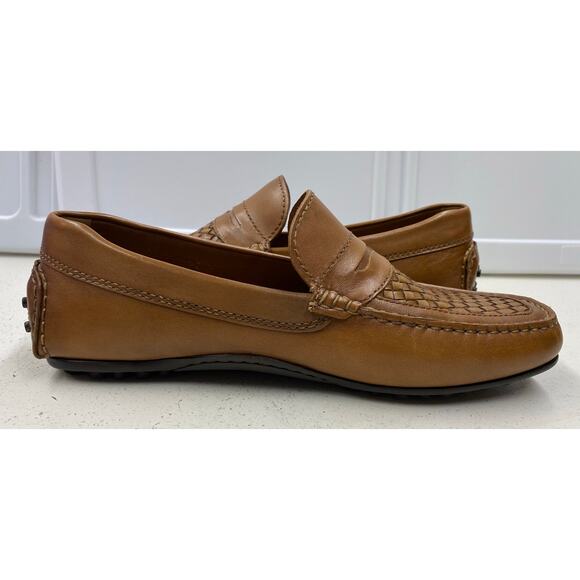 Men J. Peterman Woven Leather Driving slip-on casual dress shoes loafers 8M main image 3